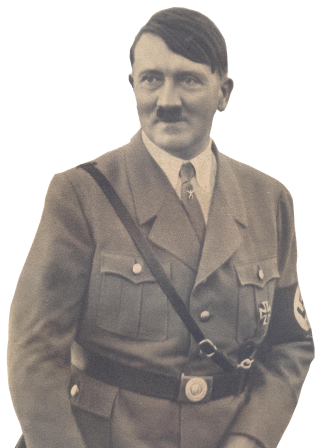 Hitler Png File (black, gray)