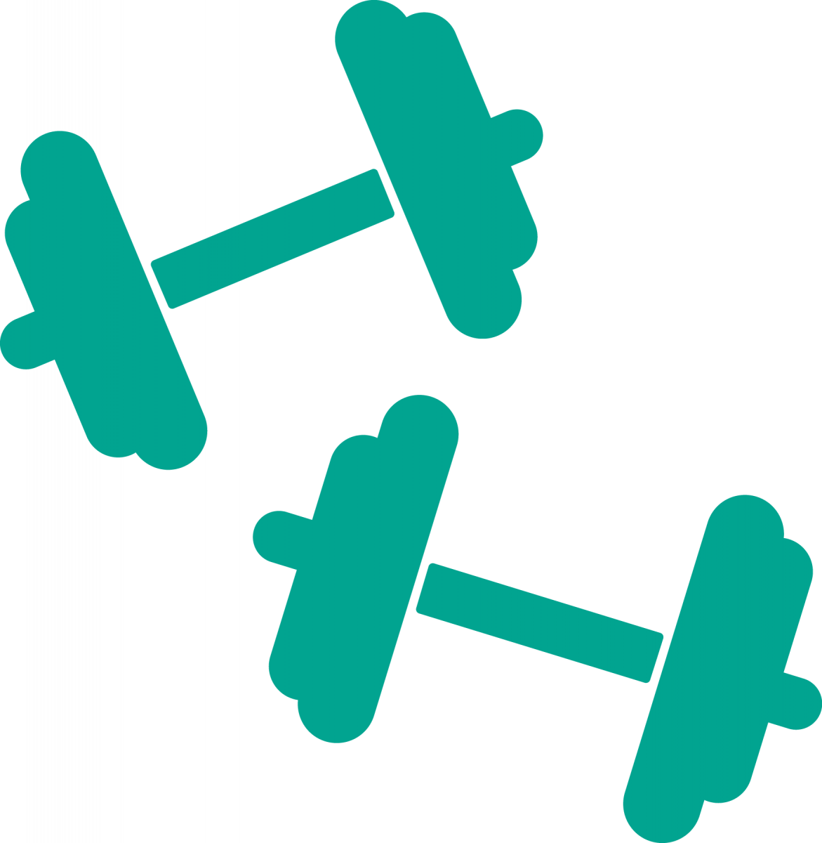 Fitness Dumbbells Clipart Transparent Png (teal, black)