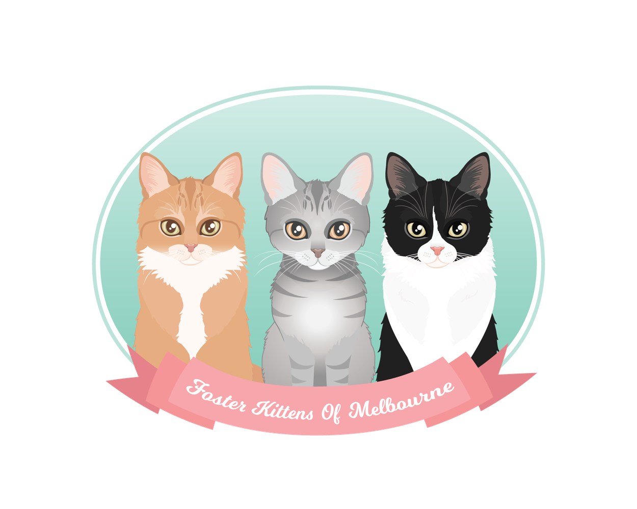 Kittens Png Isolated Photo (gray, pink, black, salmon, white)