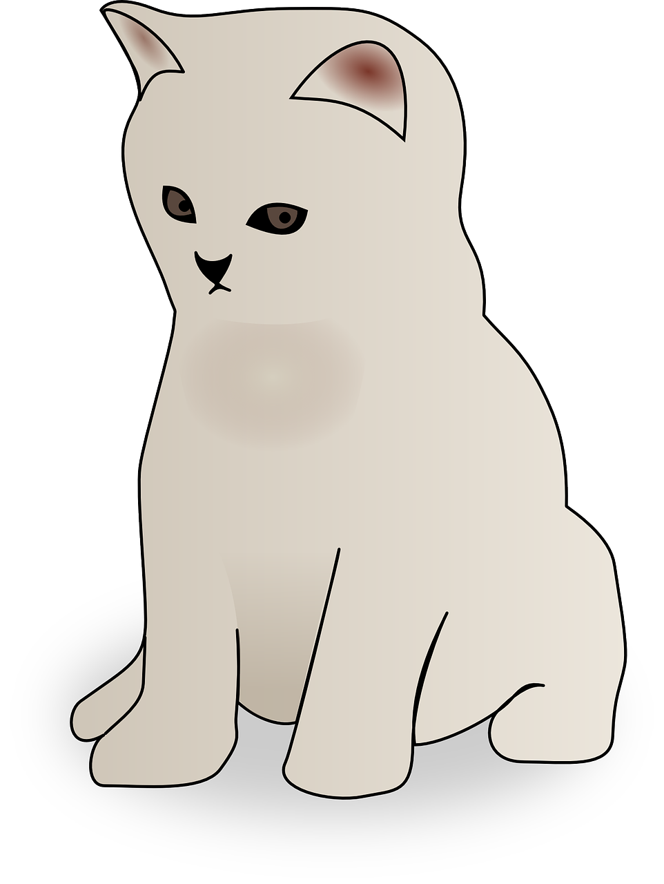 Kittens Png Picture (silver, pink, beige, black, white)