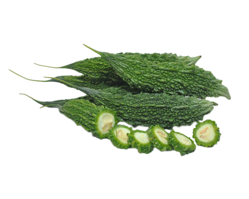 Bitter Gourd Slice Png (green, black)