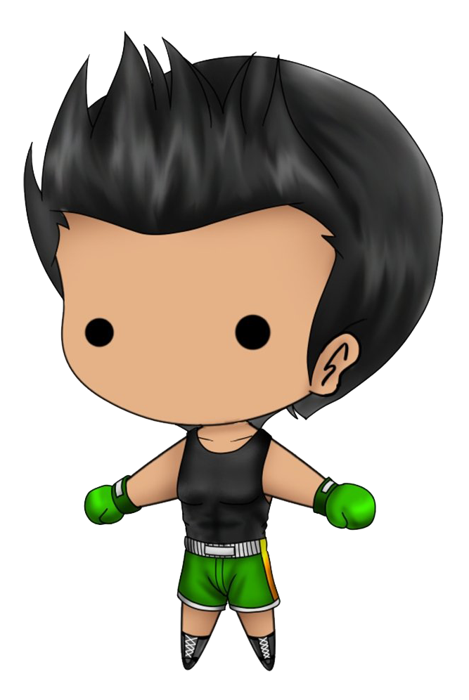 Little Mac Png Clipart (salmon, black, white)