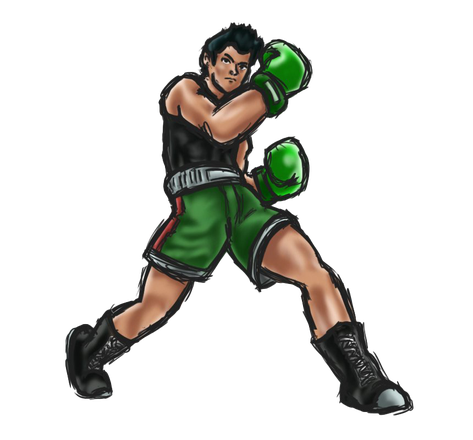 Little Mac Super Smash Brothers Png Image (indigo, black)