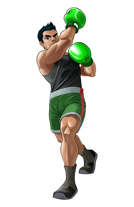 Little Mac Super Smash Brothers Transparent Png (black)