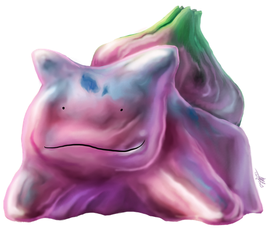 Ditto Png Photo (gray, white, purple, black, beige)