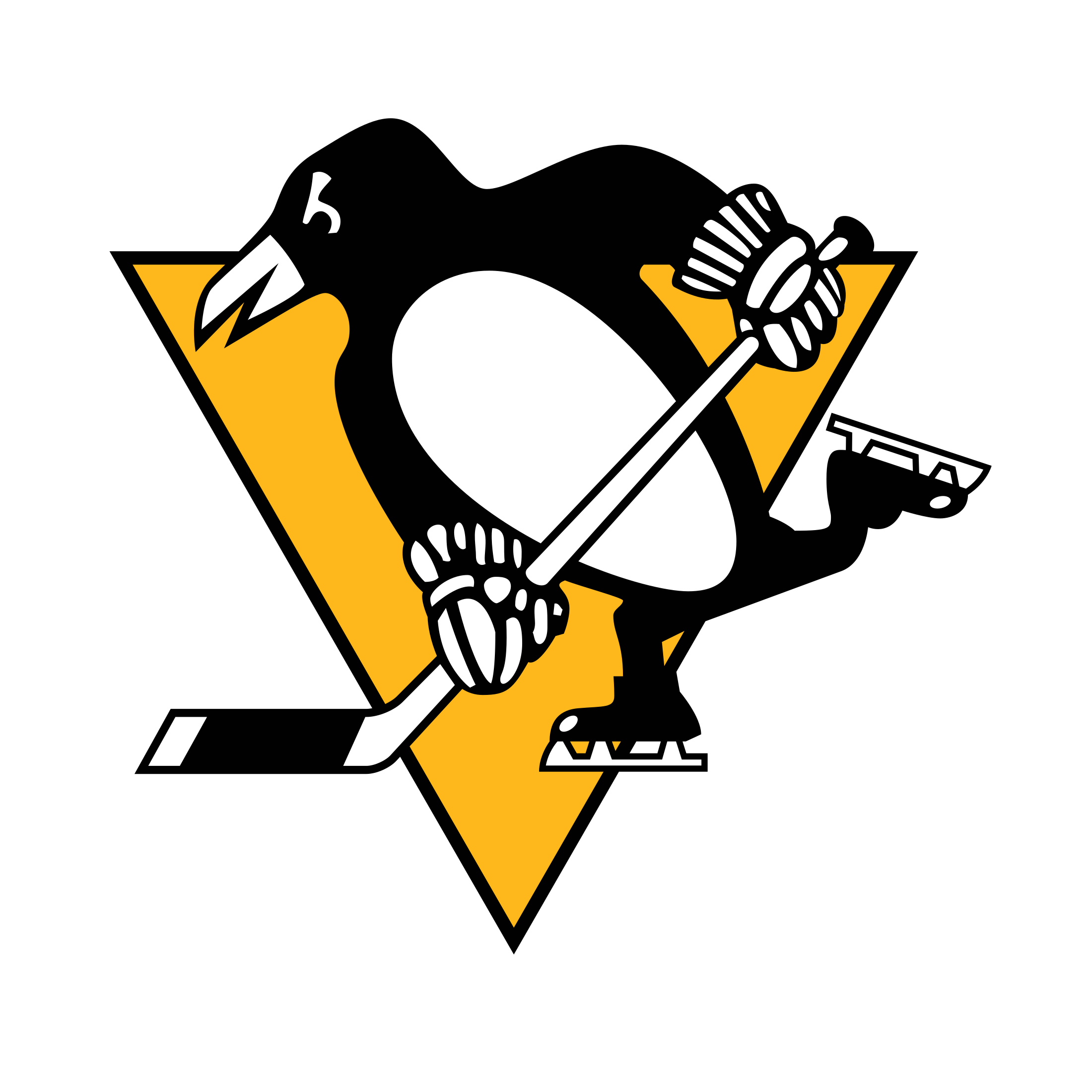 Pittsburgh Penguins Png Image (white, gold, black, orange)