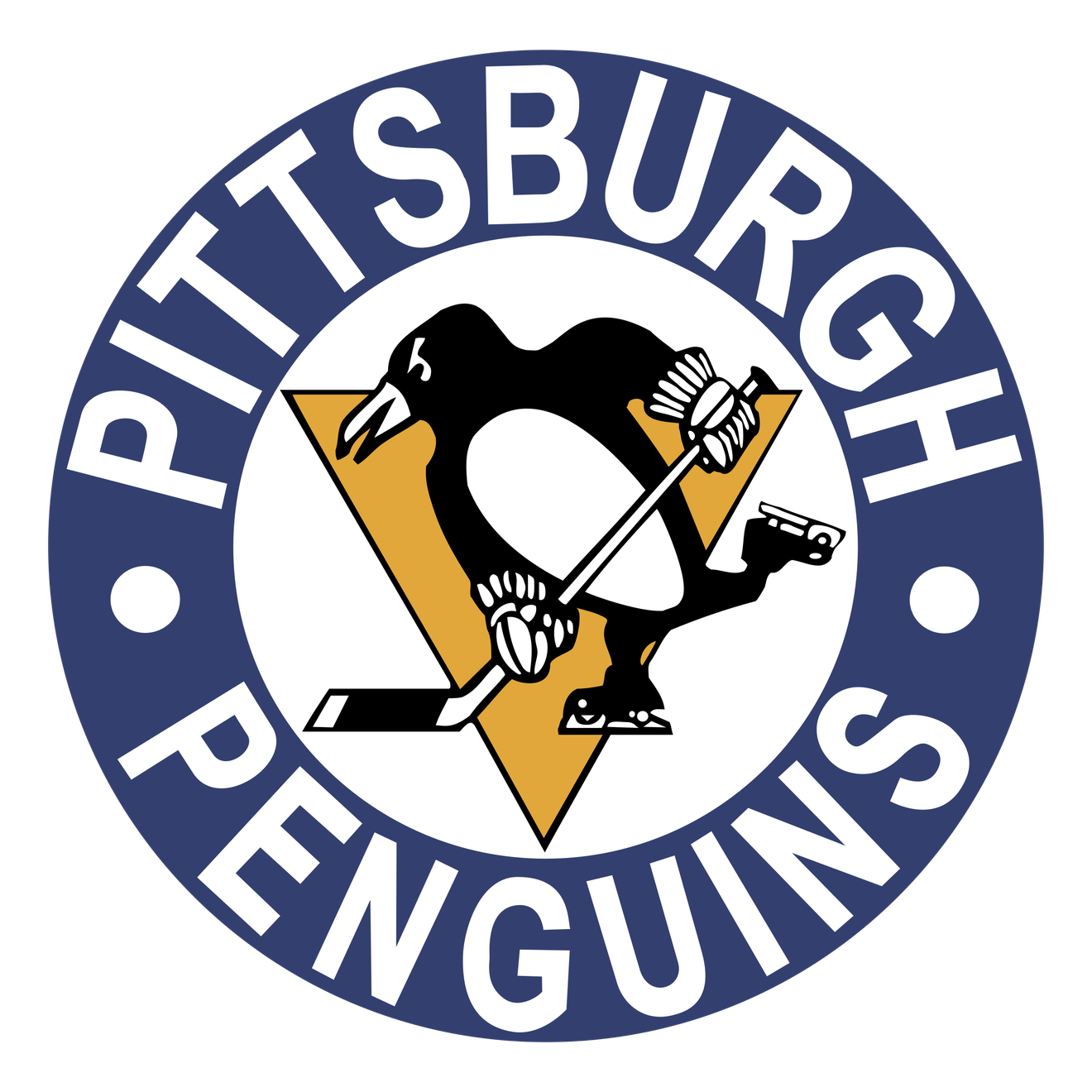 Pittsburgh Penguins Png (black, indigo, white, orange)