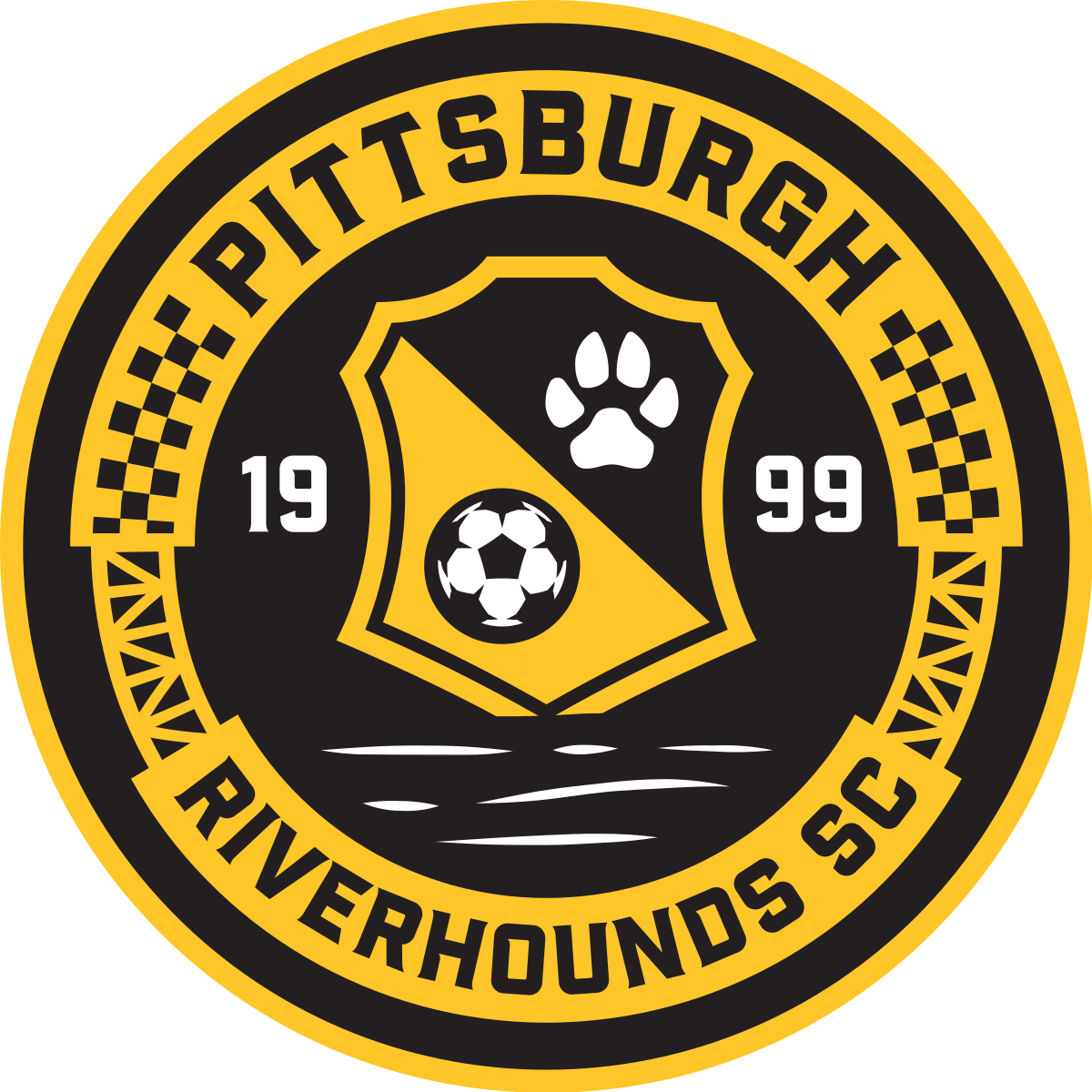 Pittsburgh Riverhounds Sc Png Hd (black, gold)