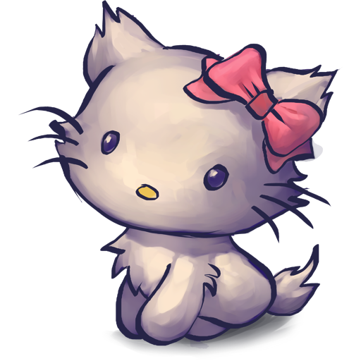 Kitty Cat Transparent Png (beige, black)