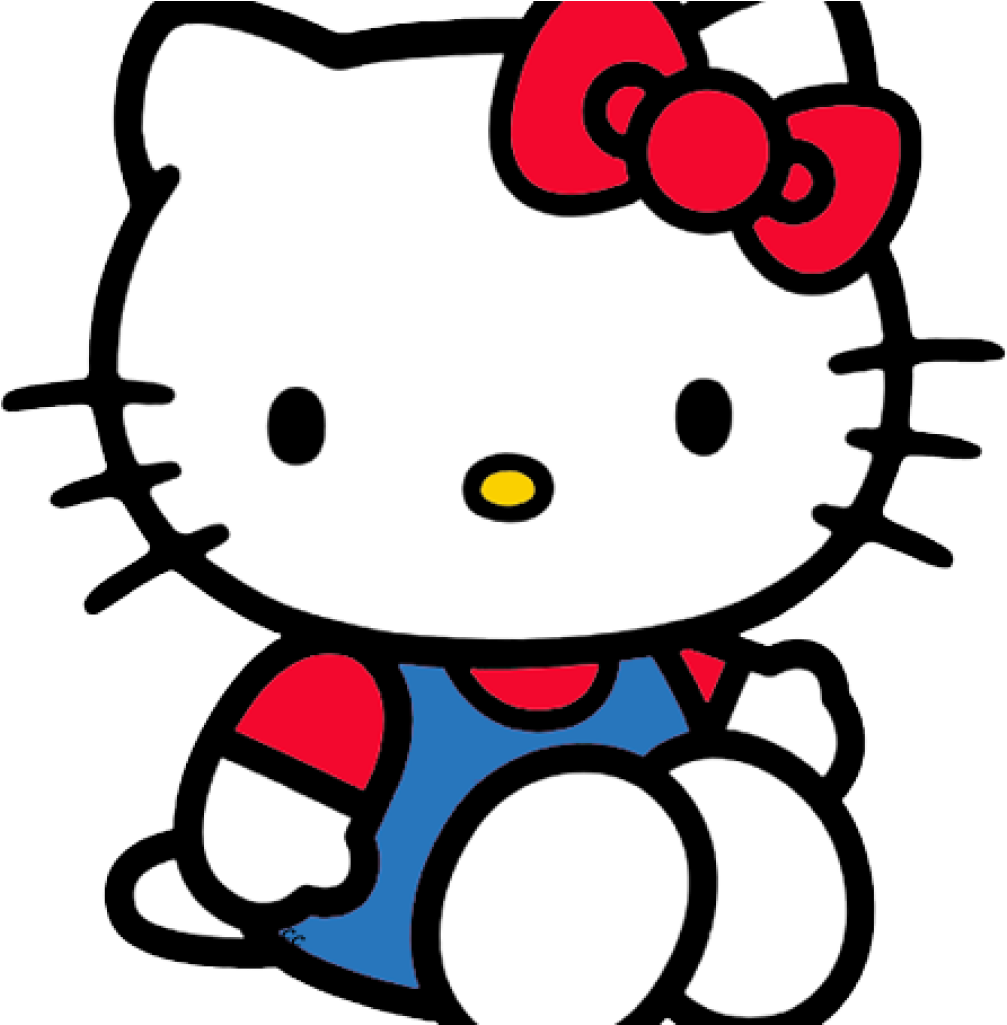 Kitty Png Image (white, red, teal, black)