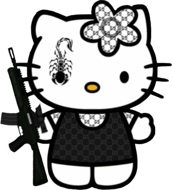 Kitty Png Transparent Image (black, white)