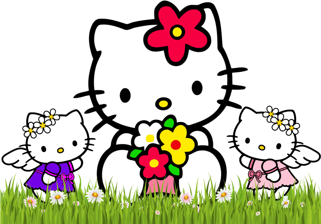 Kitty Transparent Png (white, red, black)