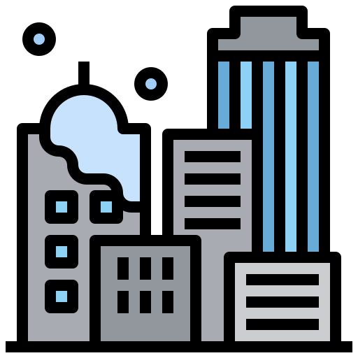 City Building Construction Cities Buildings Icon Free Nobackground Png Icon Download (silver, black, gray, lavender, teal)