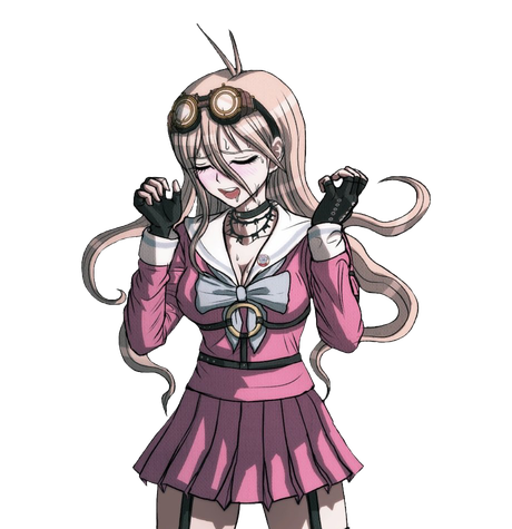 Miu Iruma Png Free Download (black, white, gray)