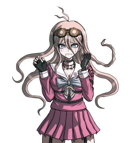 Miu Iruma Transparent Background (black, white, gray)