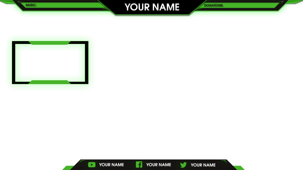 Live Stream Overlay Png Photos (lime, black, green)