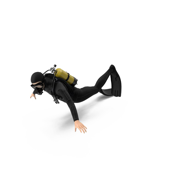 Diver Png Free Image (white)