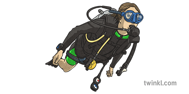 Diver Png Image (black, gray)