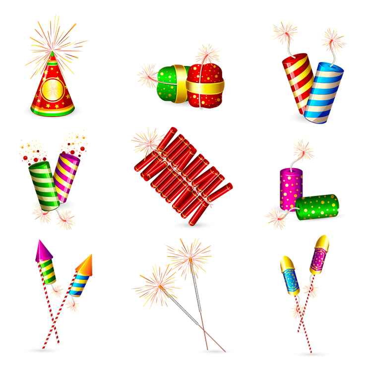 Diwali Firecrackers Png Transparent File (black, white)