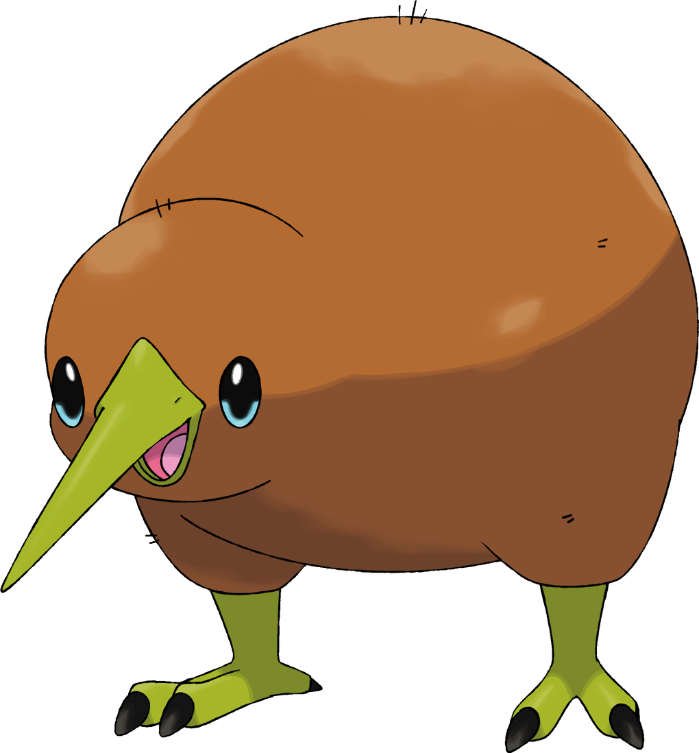 Kiwi Bird Png Transparent Image (olive, chocolate, black, salmon)