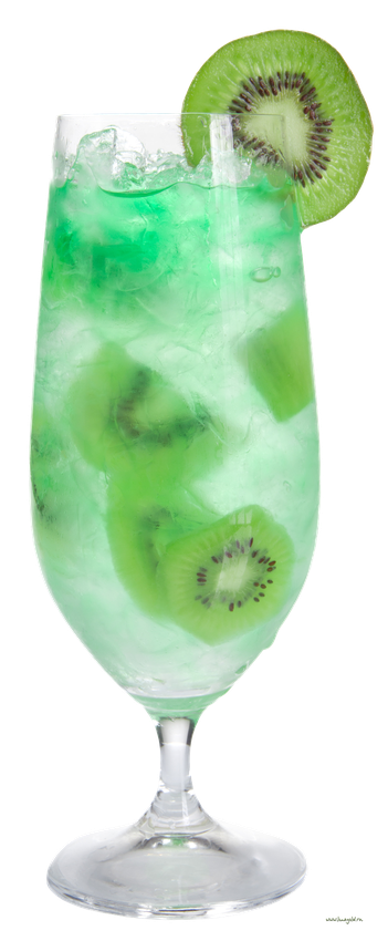 Kiwi Cocktail Png File (black, silver, mint)