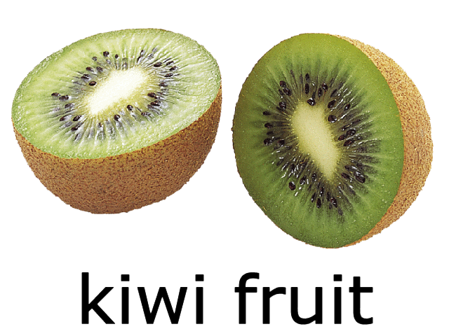 Kiwi Fruit (white, silver, black)