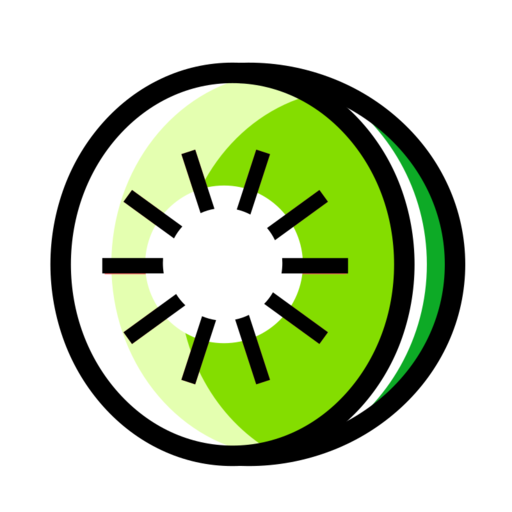 Kiwi Fruit Free Png Icon (olive, white, mint, black)