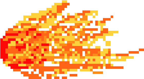 Pixel Fireball Transparent Png (gold, black, chocolate)