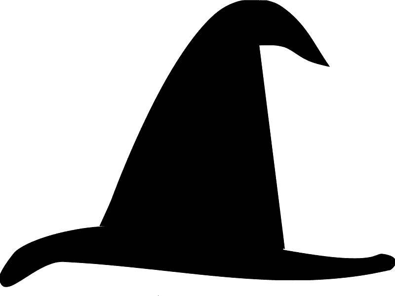 Wizard Hat No Background (black, gray)