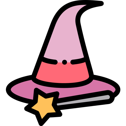 Wizard Hat Png Image (black, salmon, pink, plum)