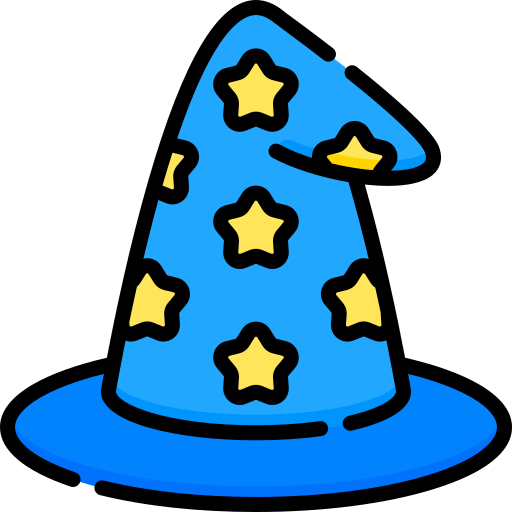 Wizard Hat Png Pic (greenish blue, black, gold)