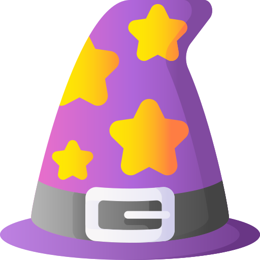 Wizard Hat Png Picture (gold, indigo, gray, black, violet)