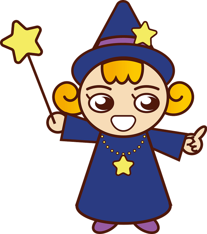 Wizard Magic Png File (indigo, gray, pink, yellow)