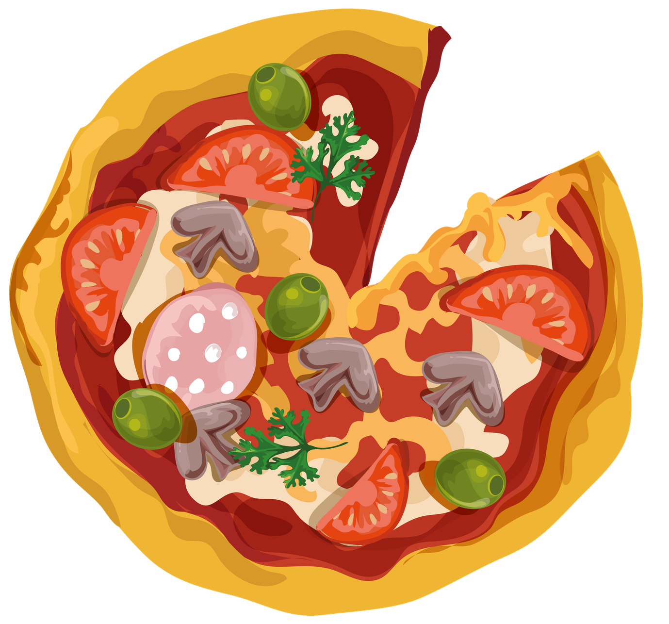 Pizza Cartoon Png Photos (maroon, orange, pink, chocolate, black)