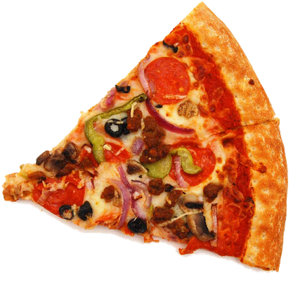 Pizza Slice Transparent Background (red, black, maroon, chocolate)