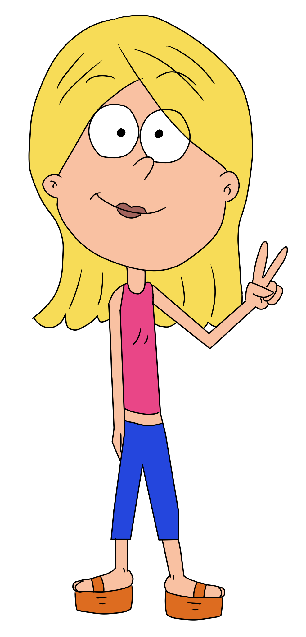 Lizzie Mcguire Cartoon Png Picture (pink, gold, blue, black, white)