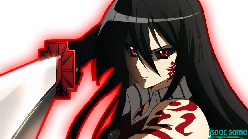 Akame Png Isolated Hd (white, black, red)