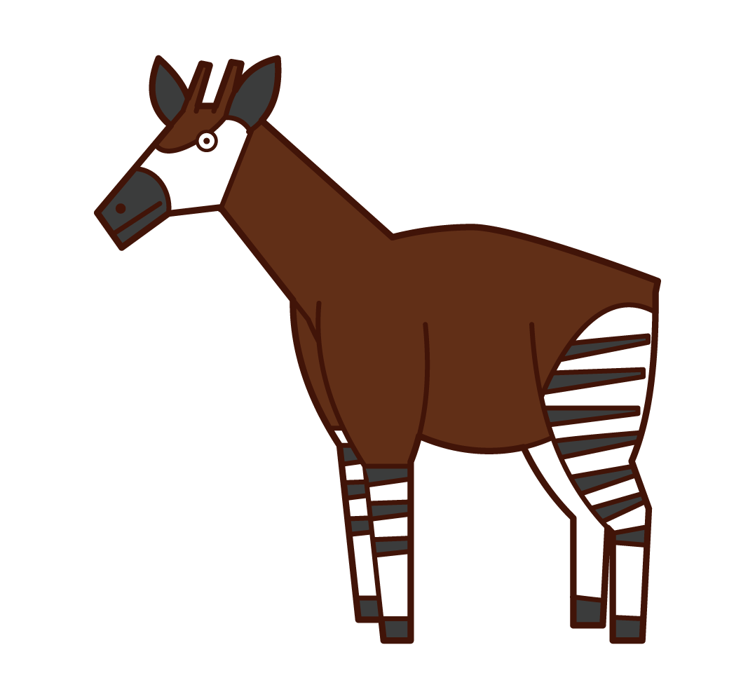 Okapis Png Isolated Pic (white, maroon, black, indigo)