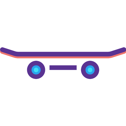 Skateboard Png Image (indigo, gray, maroon, black, salmon)