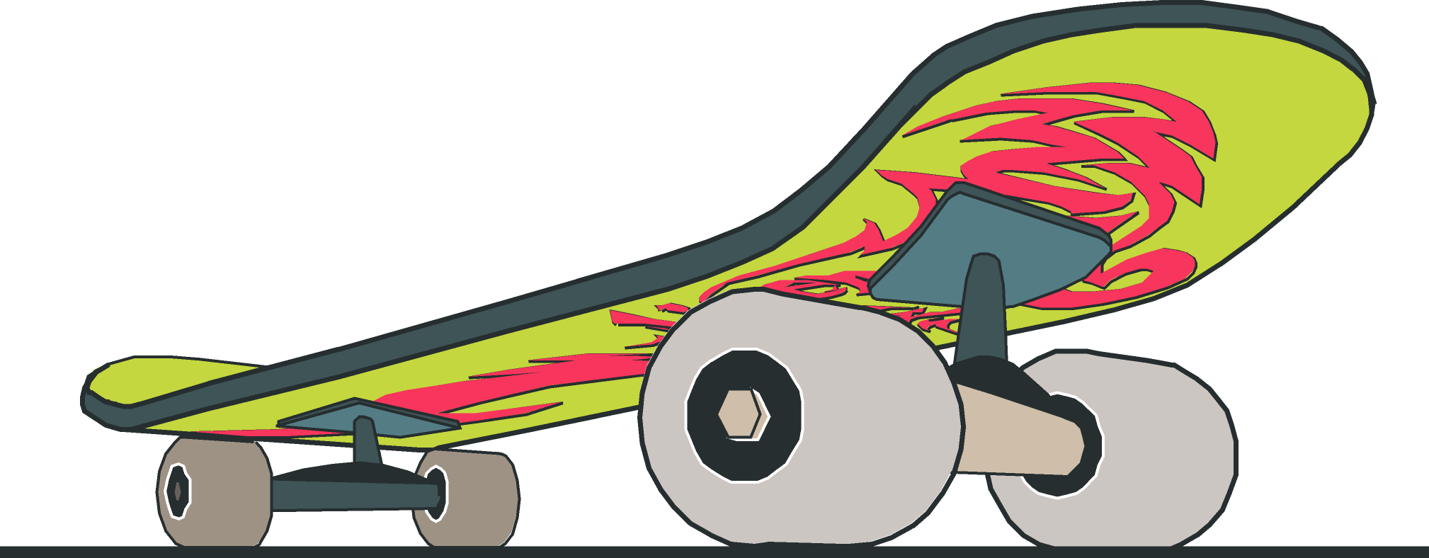 Skateboard Sport Equipment Png Clipart (gold, gray, white, silver)