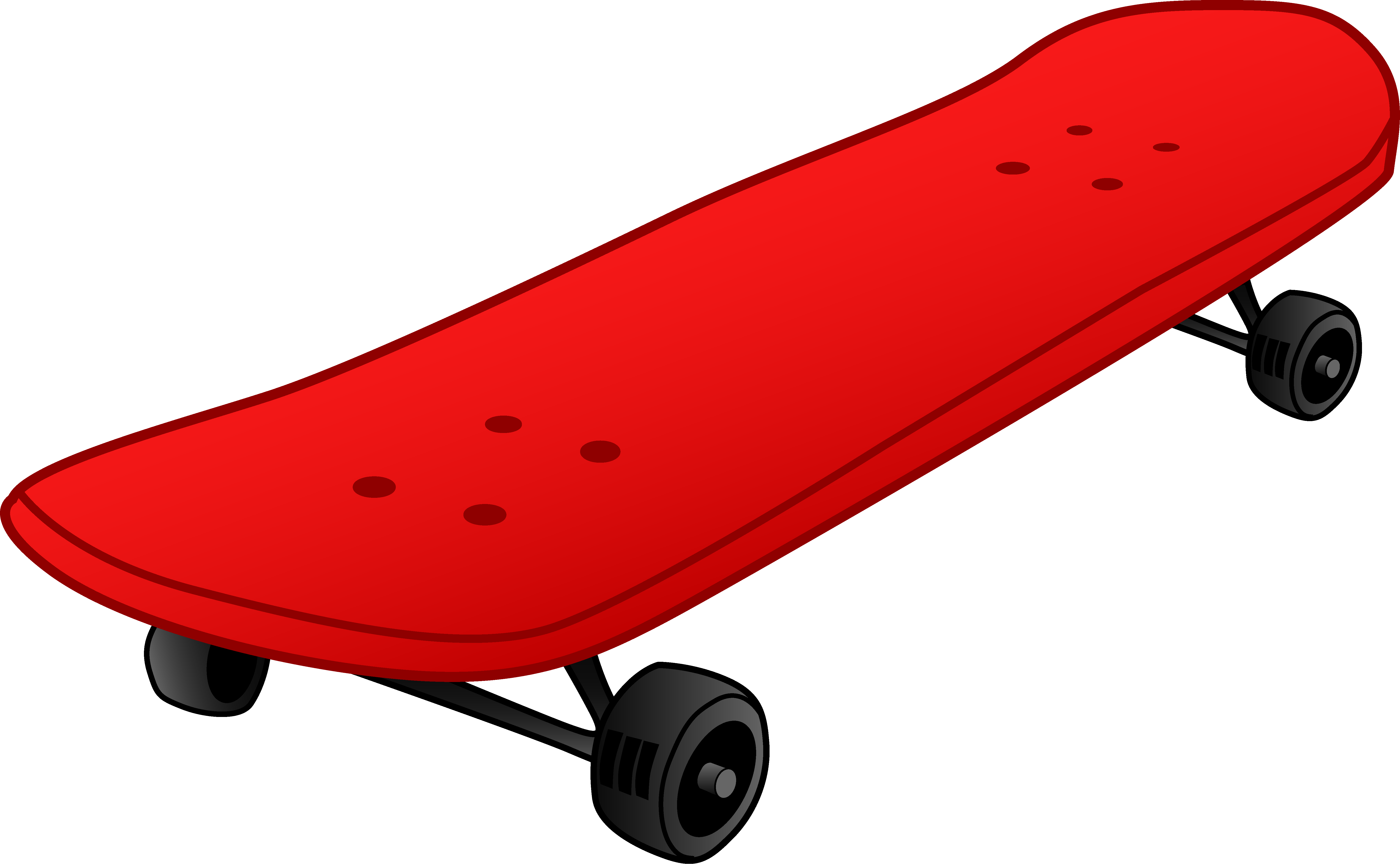 Skateboard Sport Equipment Png Image File (red, white)