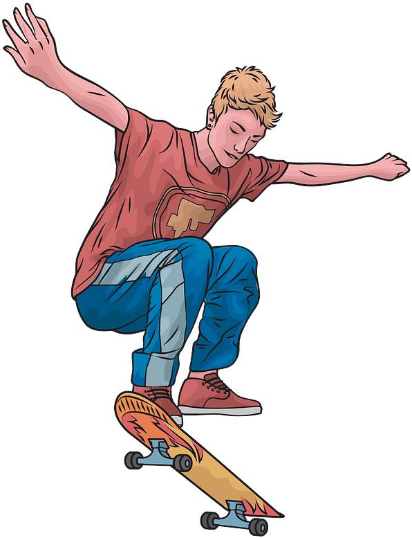 Skateboarding Png Hd Isolated (black, salmon, chocolate, teal)