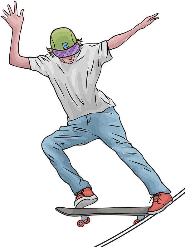 Skateboarding Png Isolated Hd (black, silver)