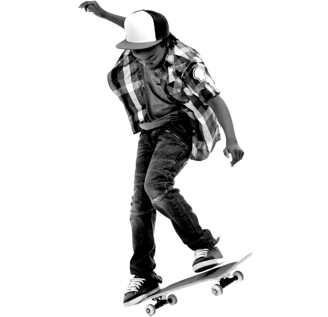 Skateboarding Png Picture (black, white)