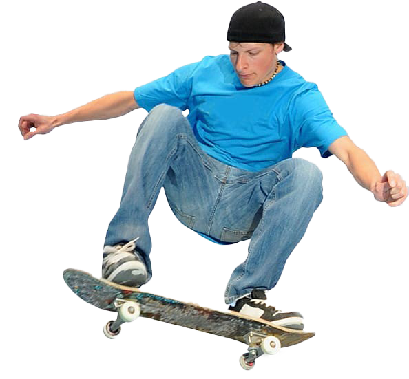 Skater Png Photos (white, teal)