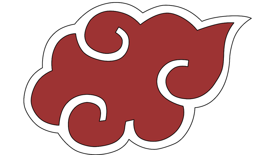 Akatsuki Logo Png File (chocolate, black, maroon, white)