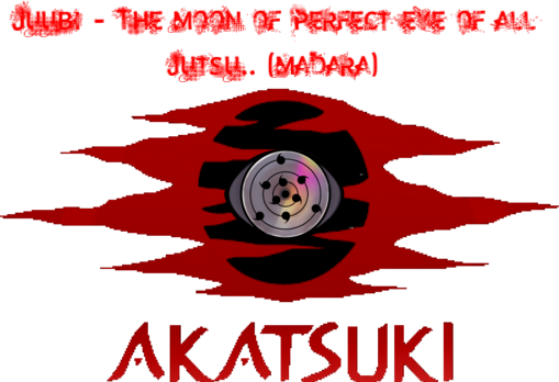 Akatsuki Word Png File (black, red, maroon)