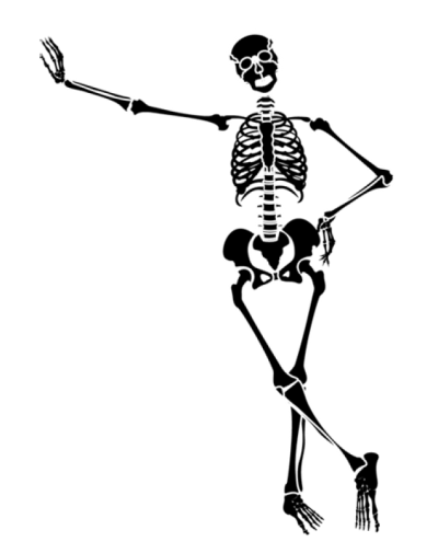 Skeleton Cartoon Png Free Download (black, gray)