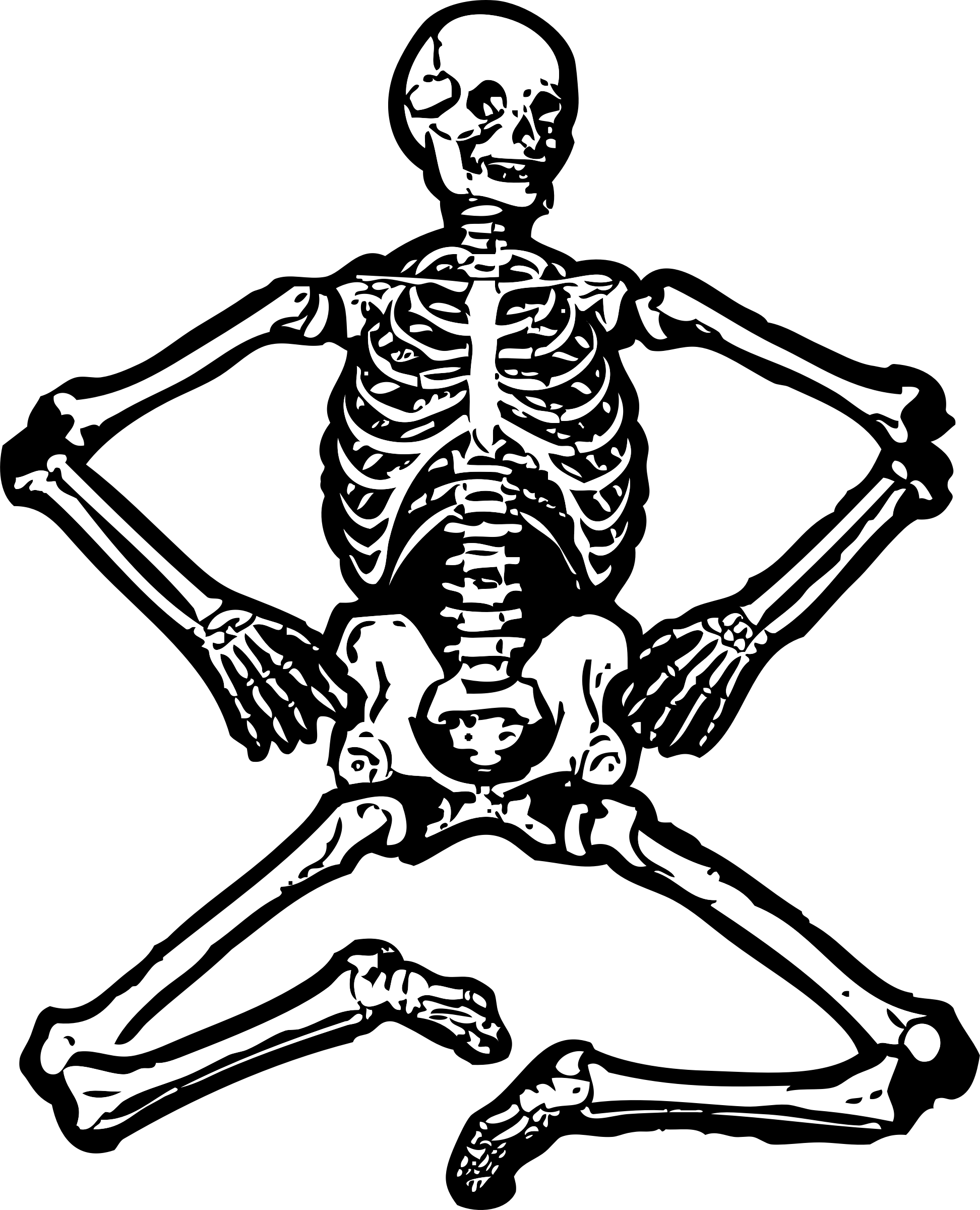 Skeleton Cartoon Png Hd (black, indigo, white)