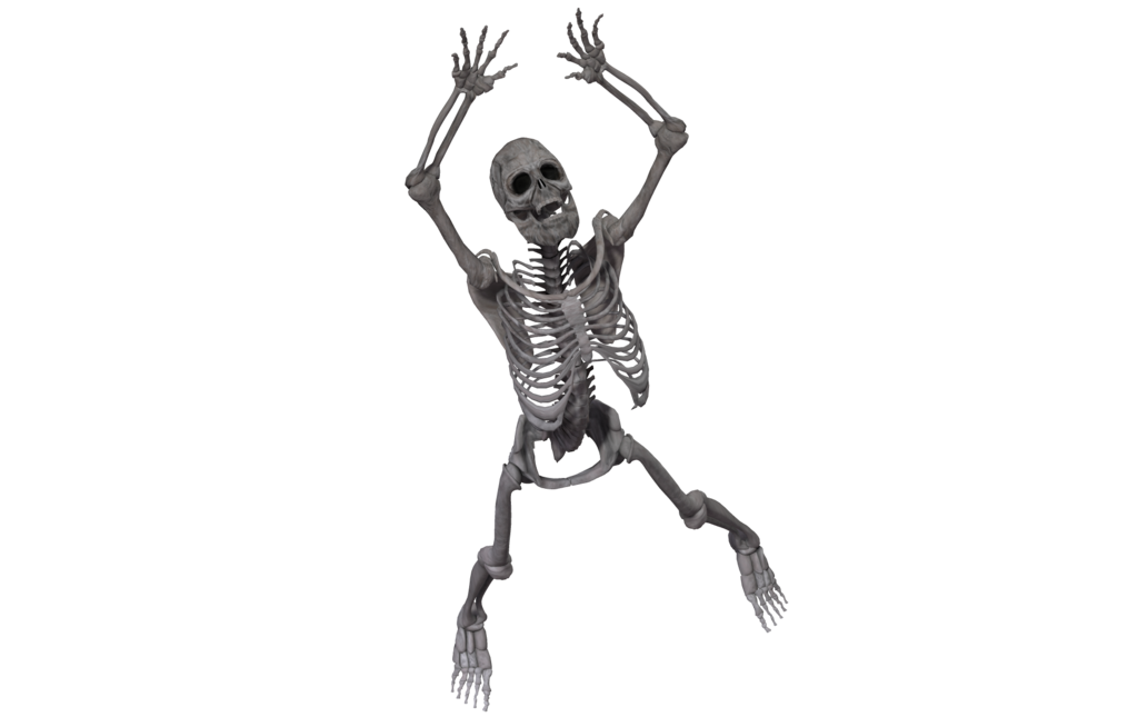 Skeleton Cartoon Png Pic (black)